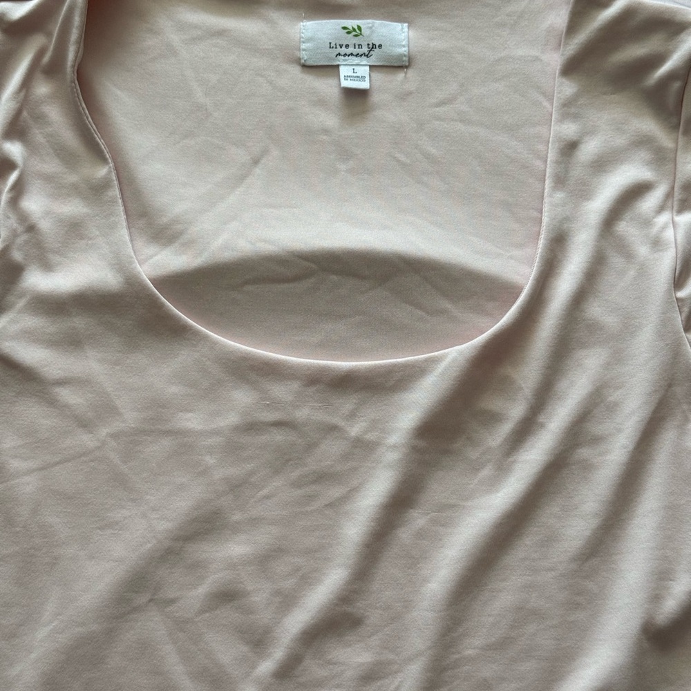 Live in the Moment Light Pink Crop Top Large